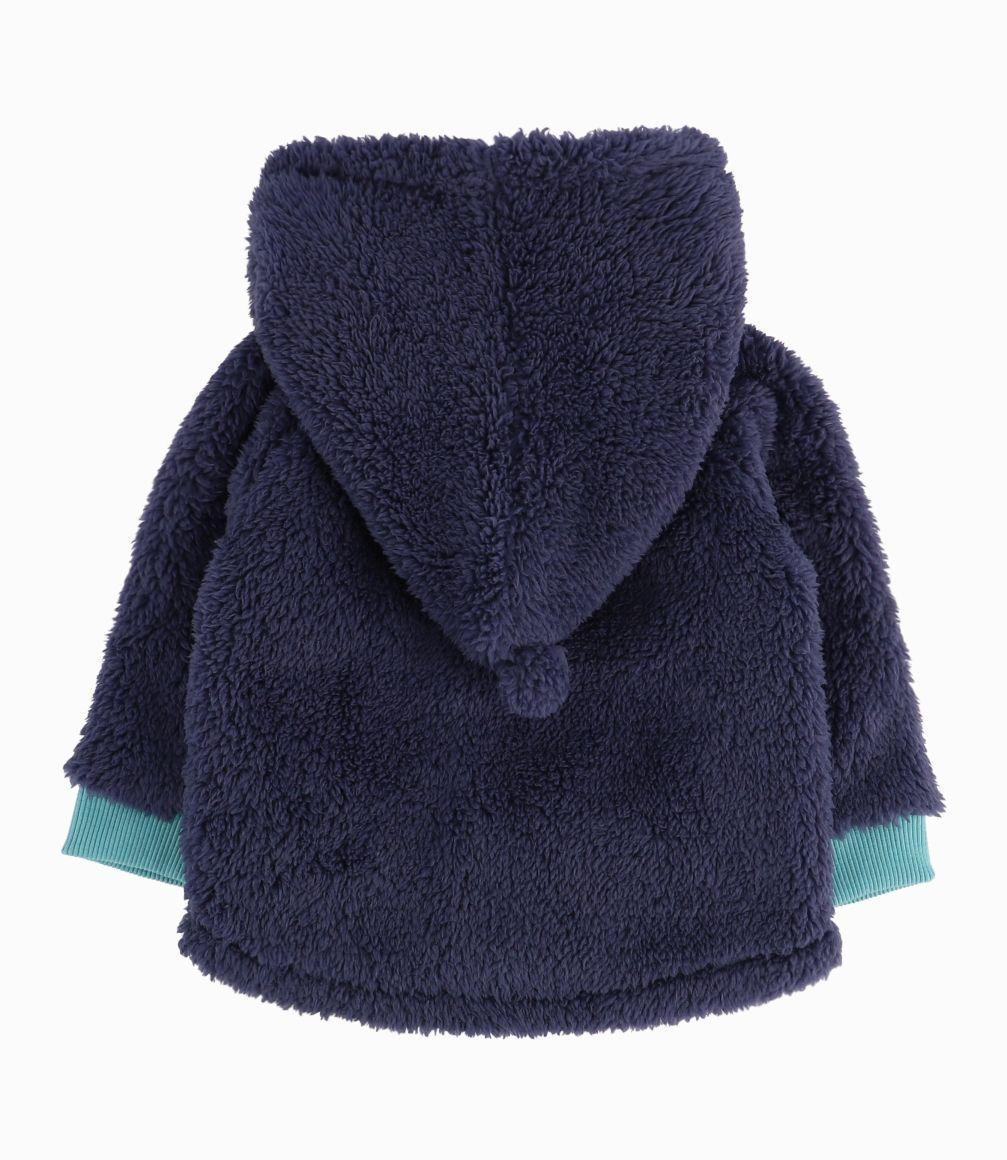 Poleron Recién Nacido Con Osito Black And Blue Azul Piedra-2