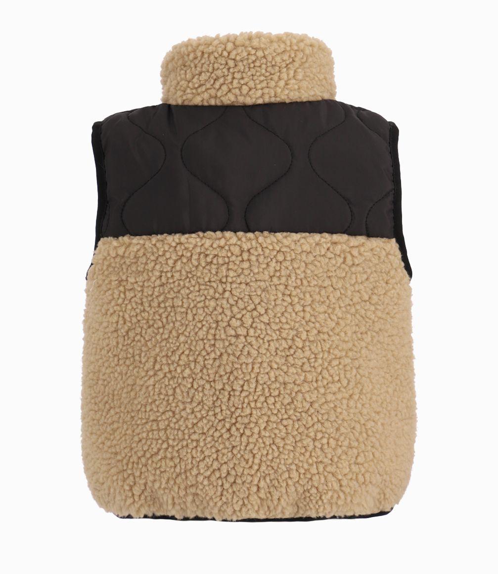 Parka Bebé Niño De Sherpa Black And Blue Khaky-1