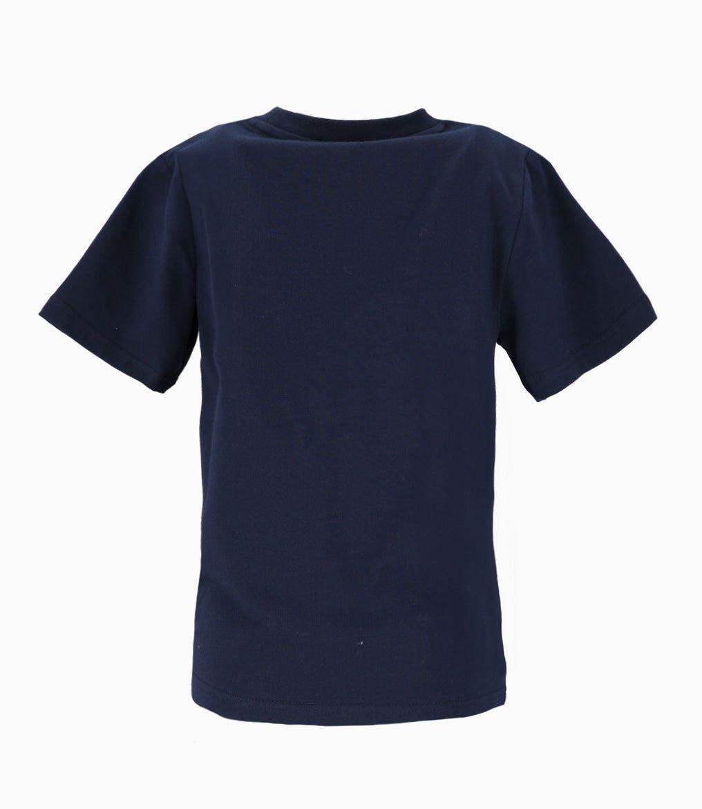Polera manga corta niño diseño azul marino Black and Blue-2