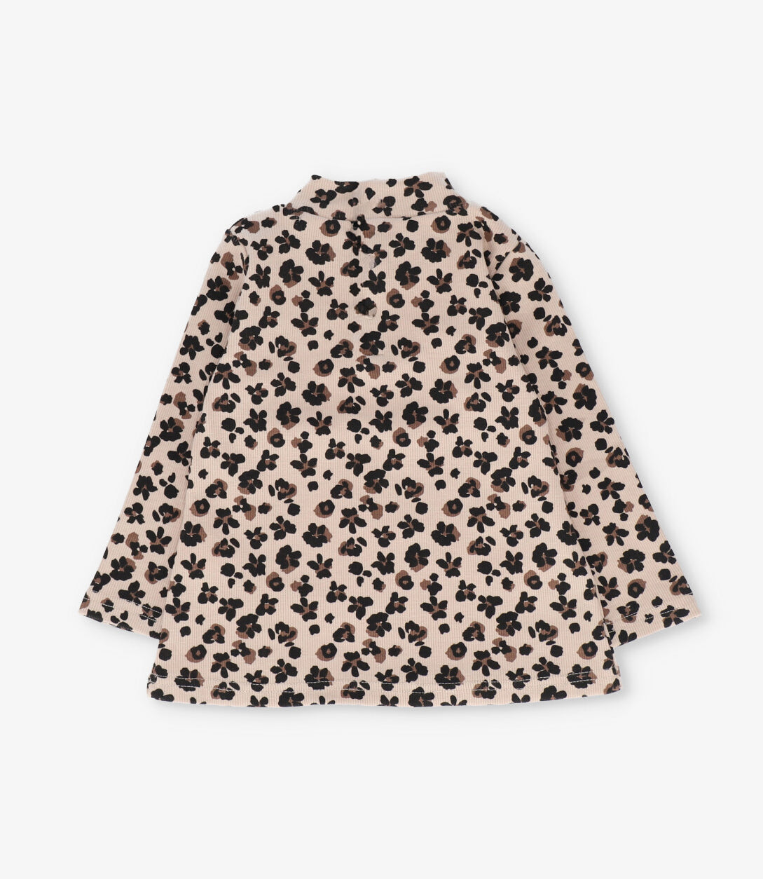 Polera manga larga niña animal print beige Limonada-2