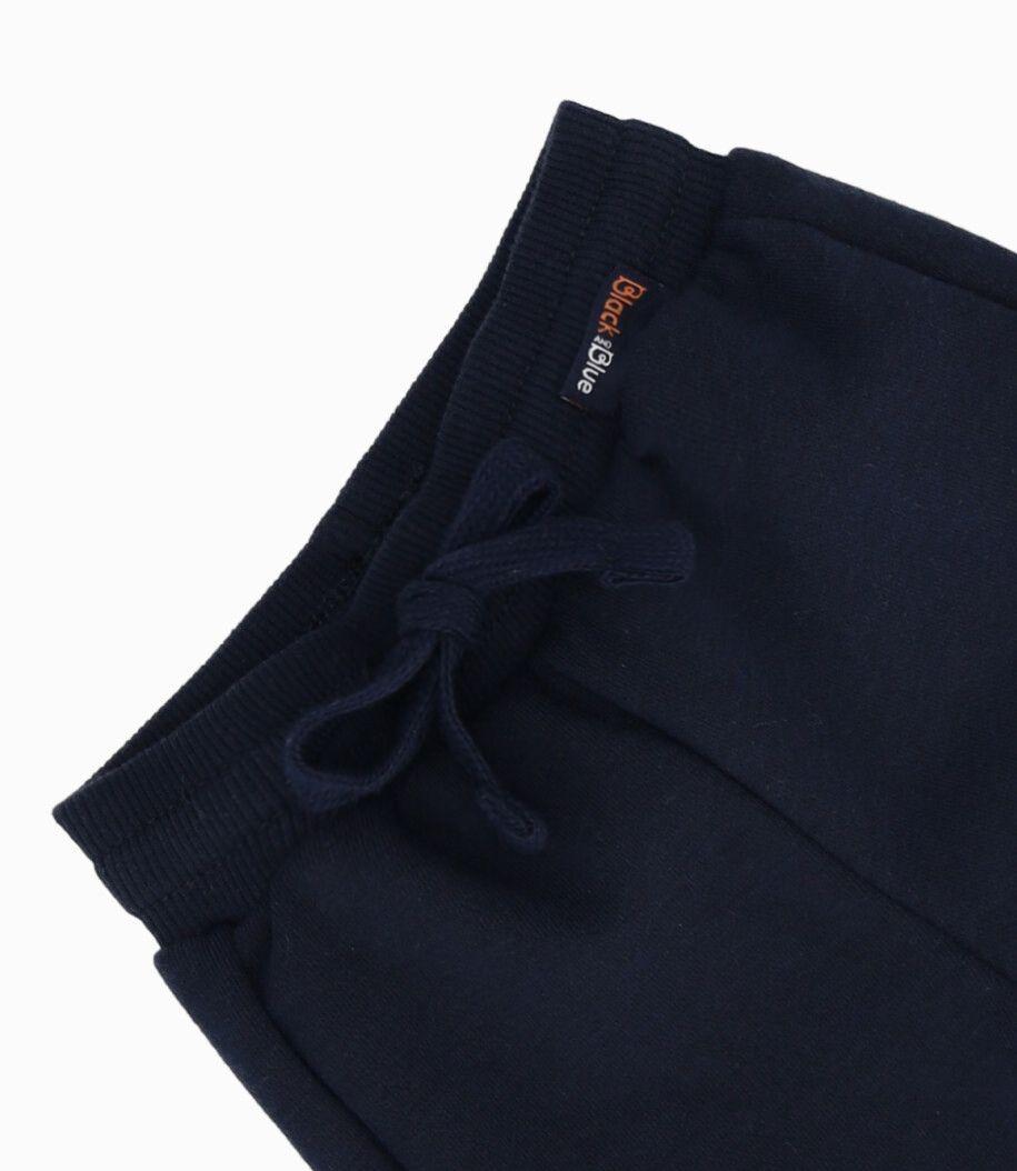 Pantalón de buzo bebés básico azul marino Black and Blue-2
