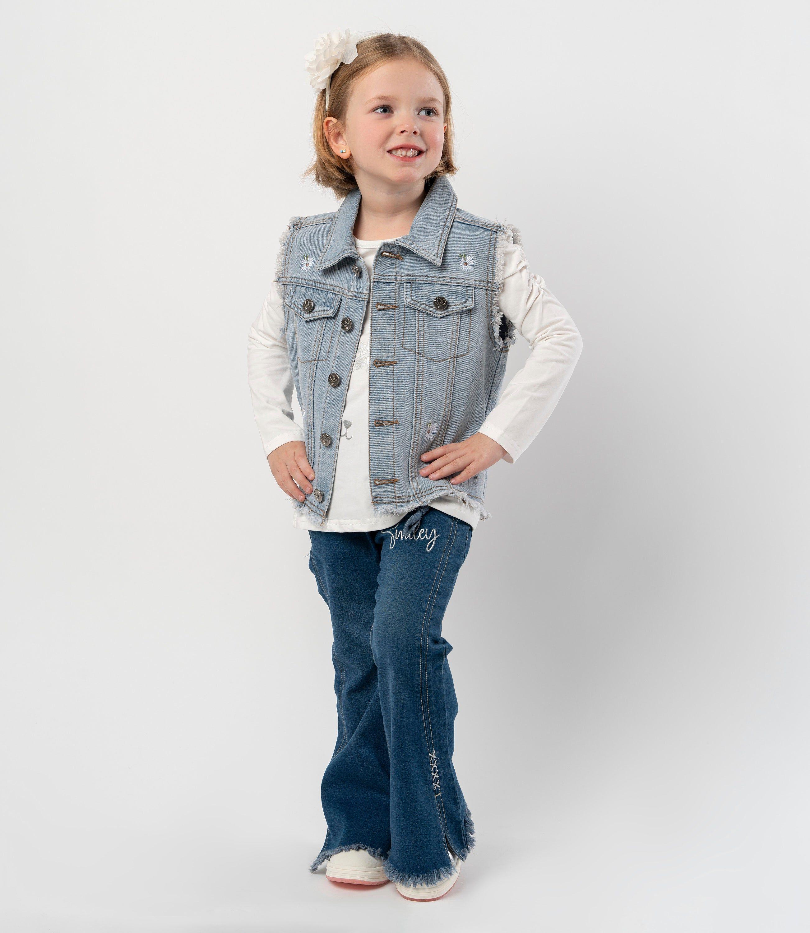 Jeans niña flare azul Limonada-0