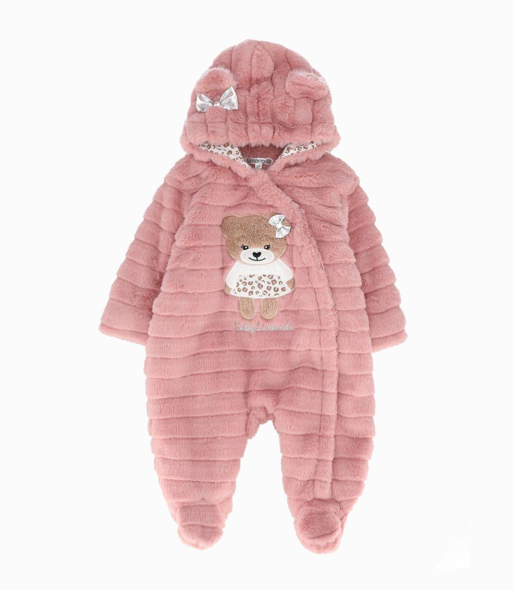 Saquito recién nacida con osito rosado Limonada-0