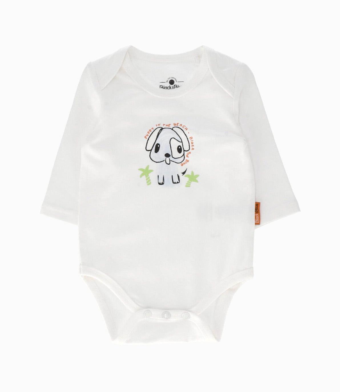 Pack Body recién nacido con perritos Blanco Black And Blue-1