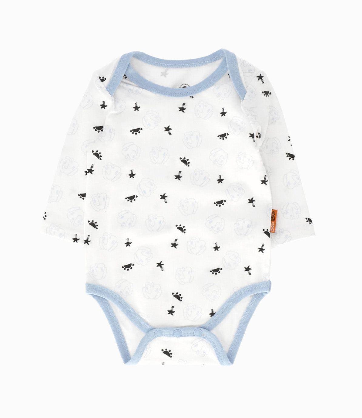 Pack Body recién nacido con perritos Blanco Black And Blue-3