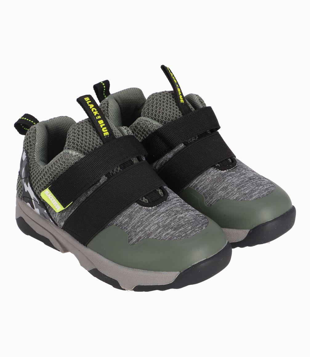 Zapatilla Bebé Niño Verde Militar Black and Blue-0