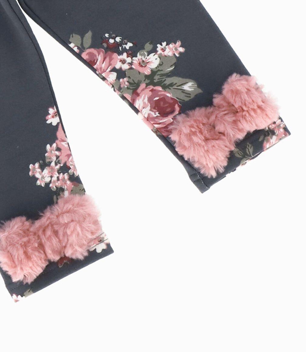 Conjunto niña de polerón y calzas palo rosa Limonada-3