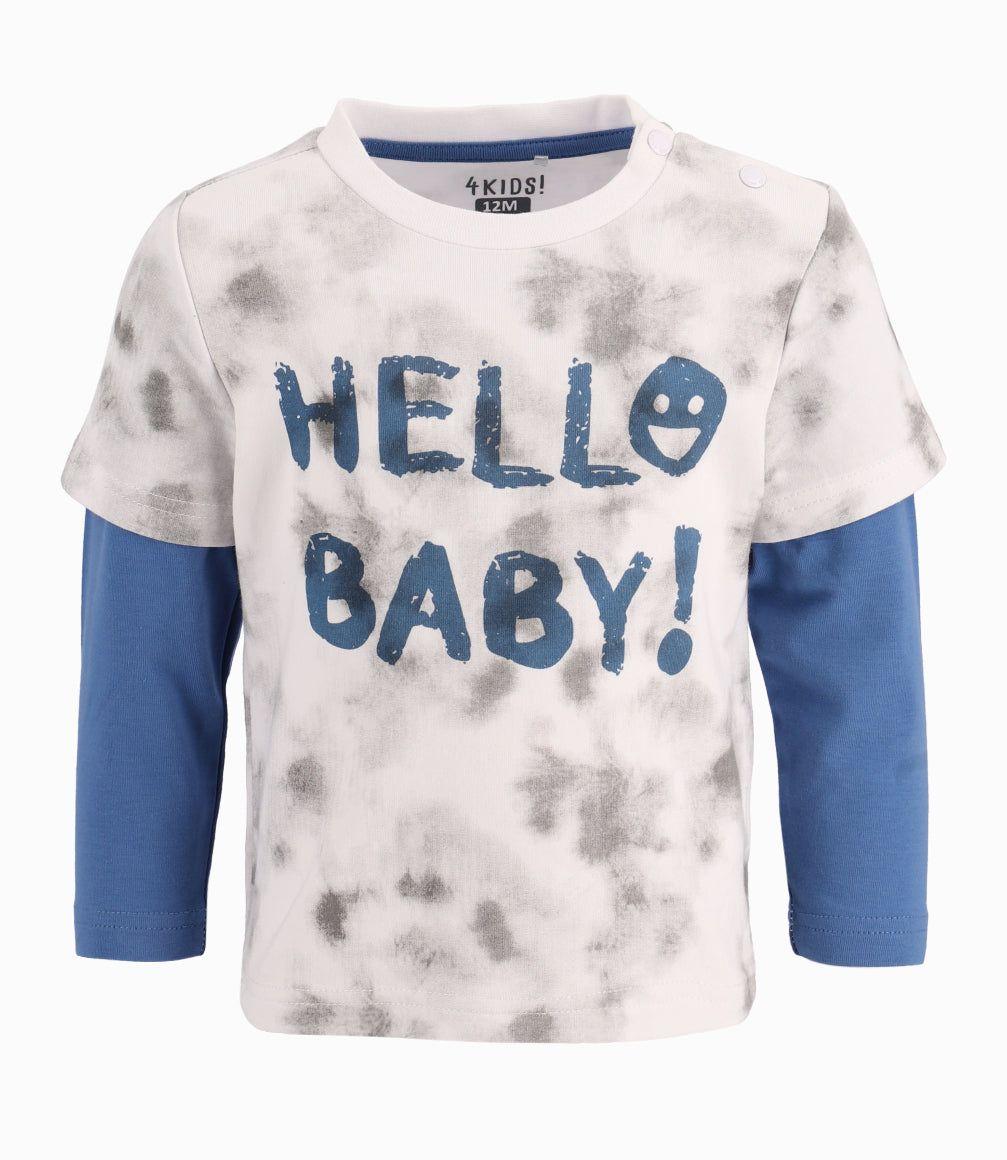 Polera Bebé Niño Con Estampado Gris 4 Kids-6