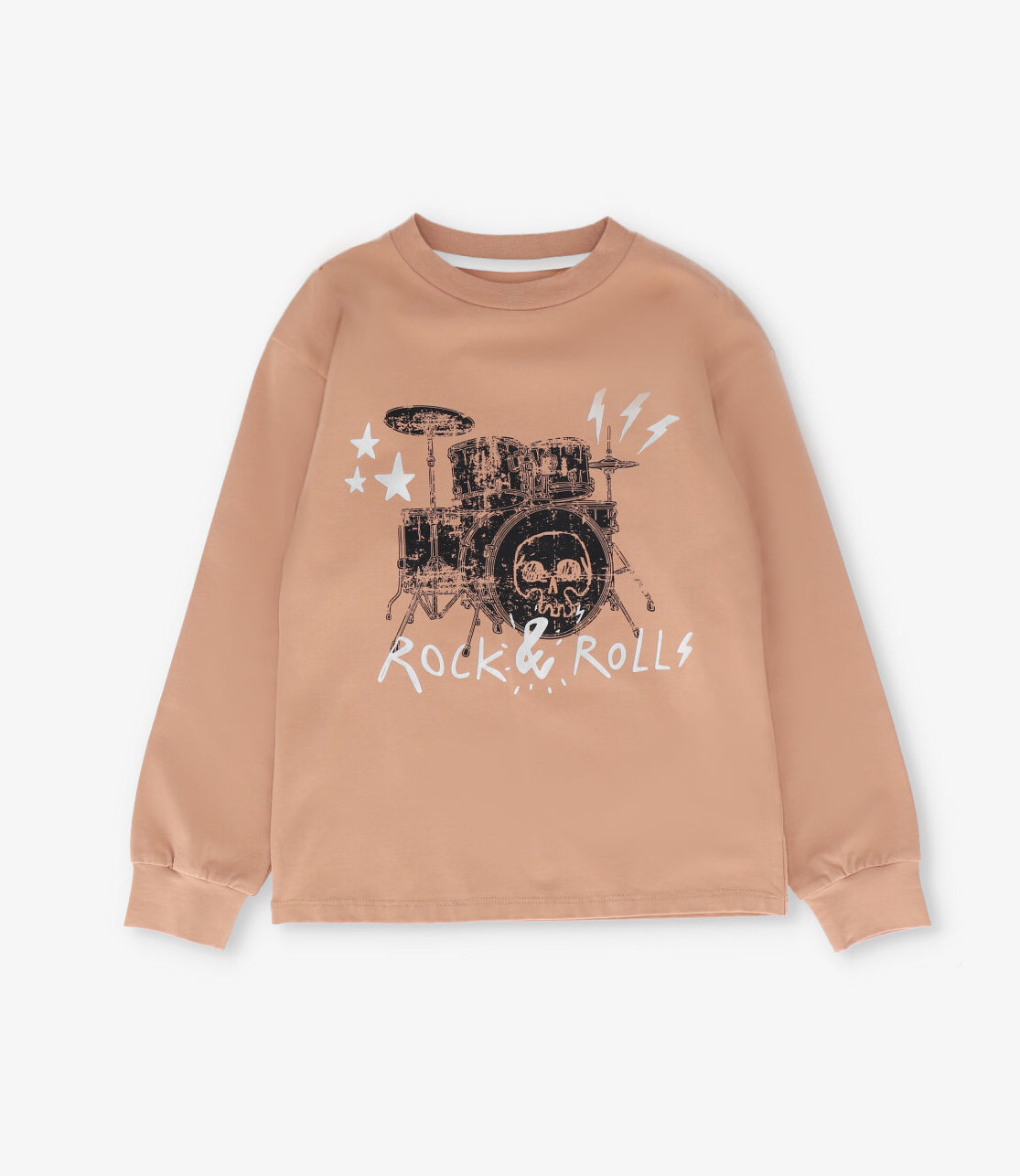 Polera manga larga niño rock & roll camel 4 Kids-0