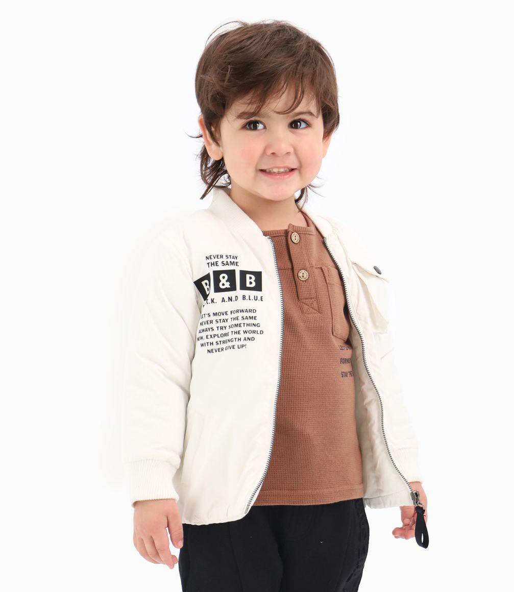 Parka Bomber Jacket Bebé Crudo Black And Blue-1