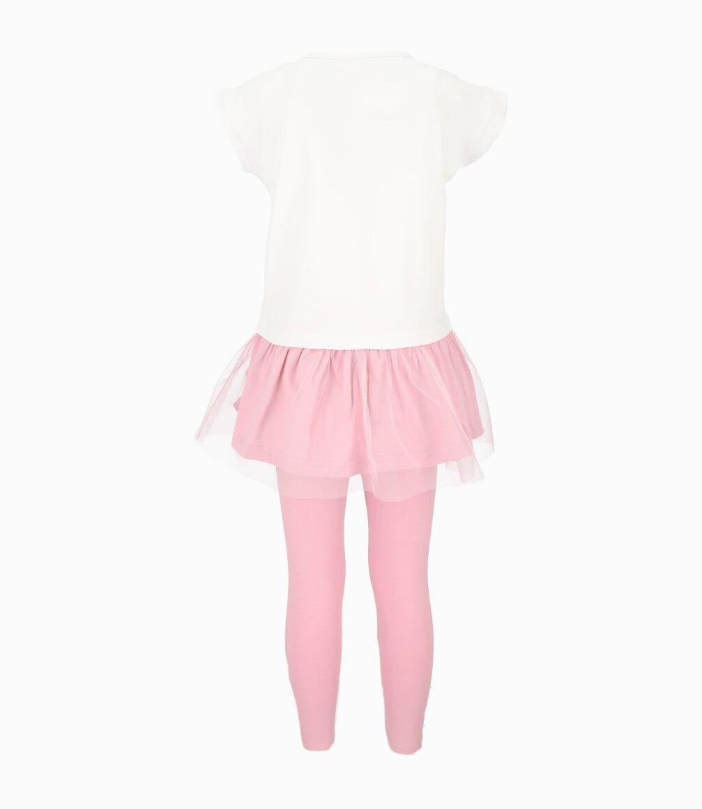 Conjunto niña con tul palo rosa Limonada-1