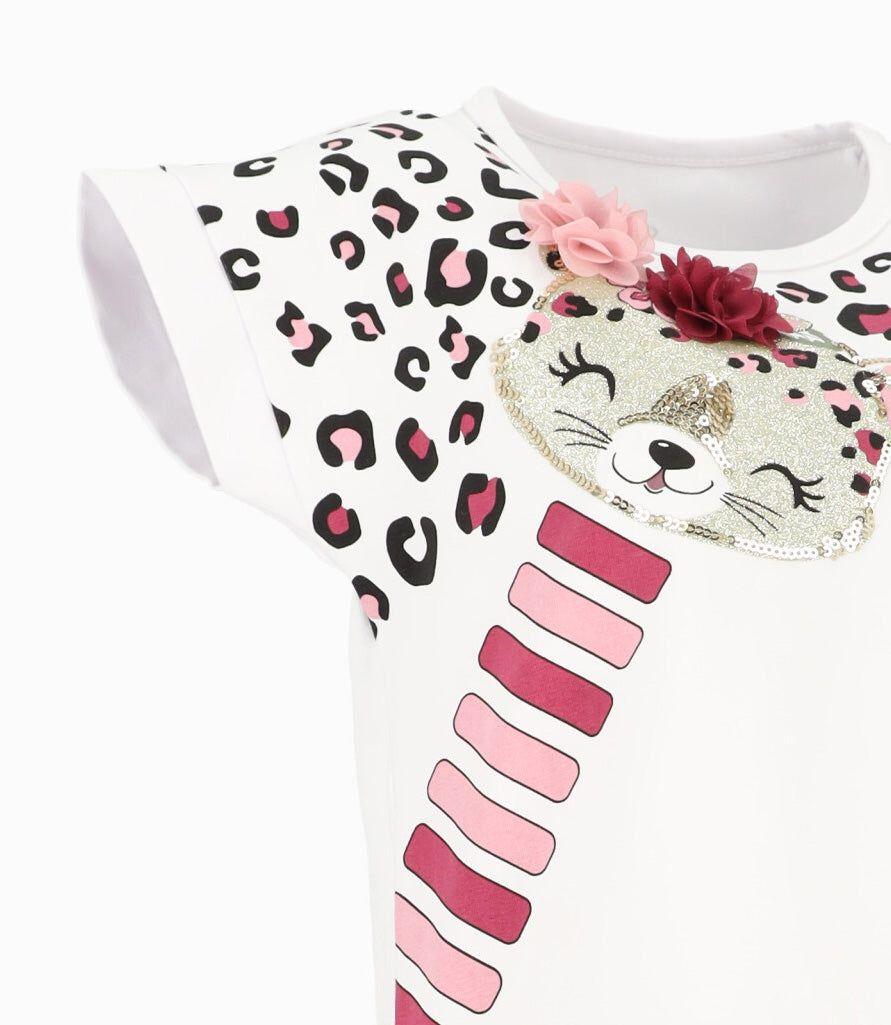 Conjunto niña con tul palo rosa Limonada-2