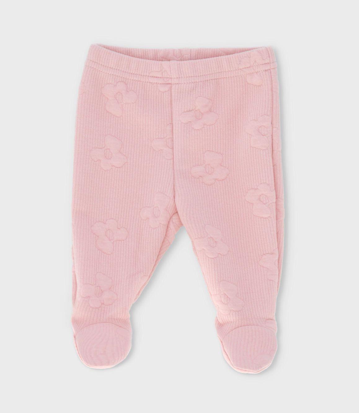 Conjunto recién nacida con conejos y flores rosado Limonada-3