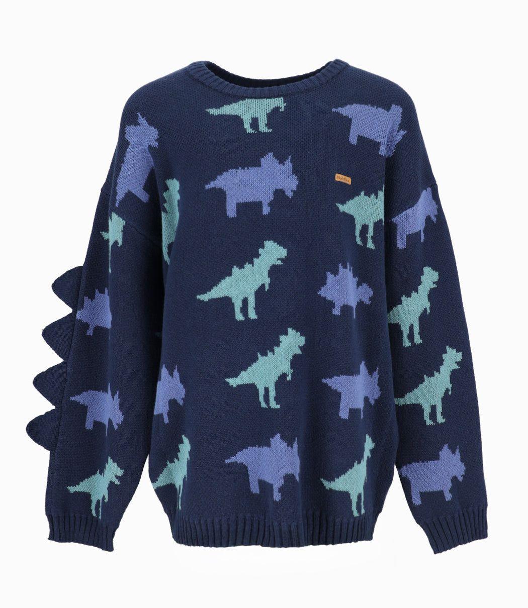 Chaleco niño con dinosaurio azul marino Black and Blue-0
