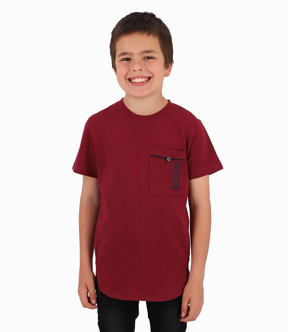 Polera Niño División Central Black and Blue Burdeo-0