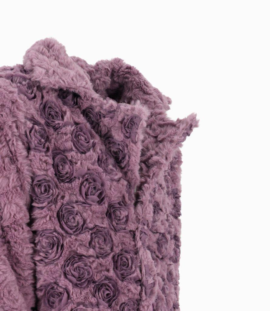 Abrigo niña con flores morado Limonada-1