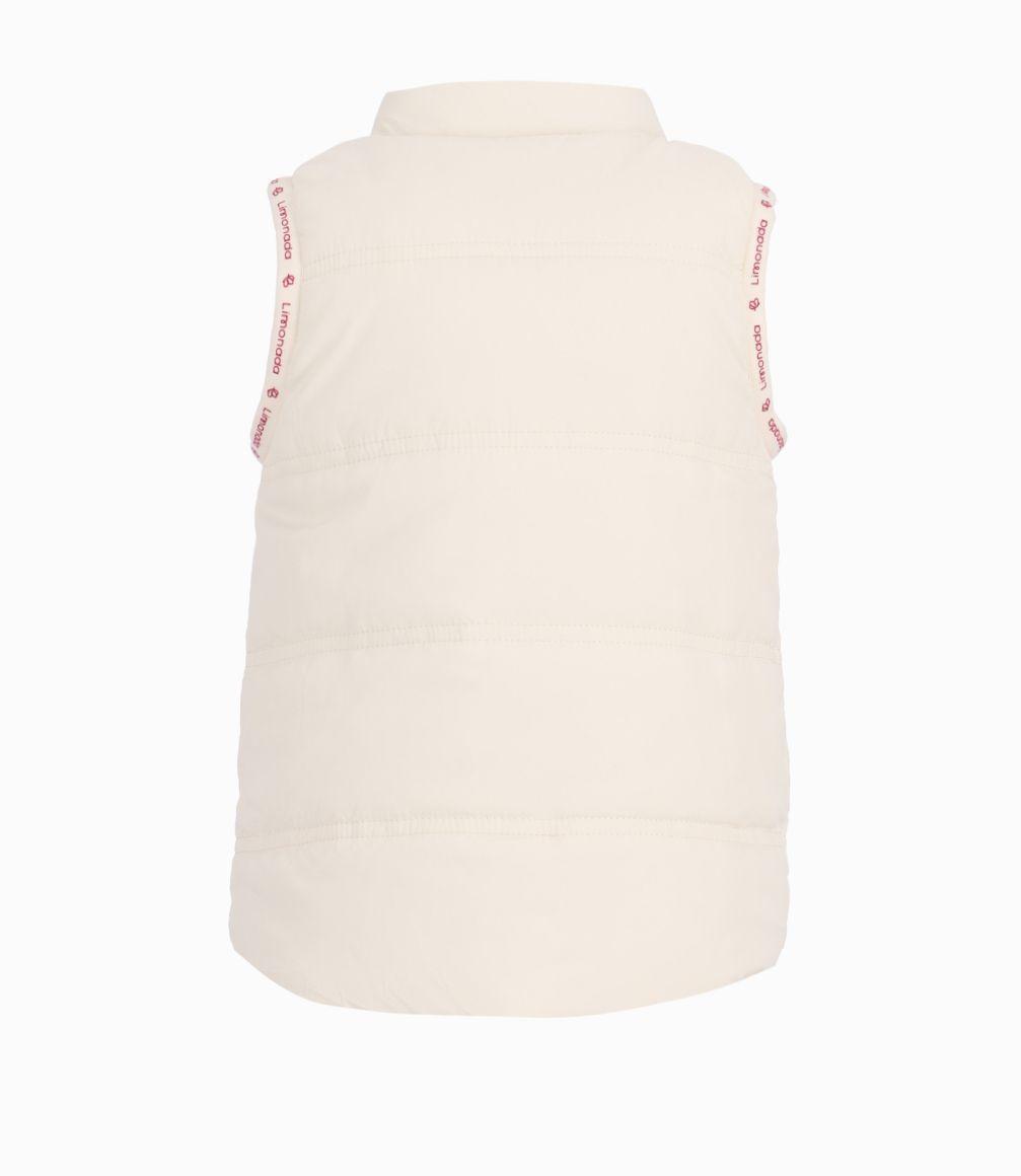 Parka Bebé Niña Sin Mangas Limonada Crudo-1