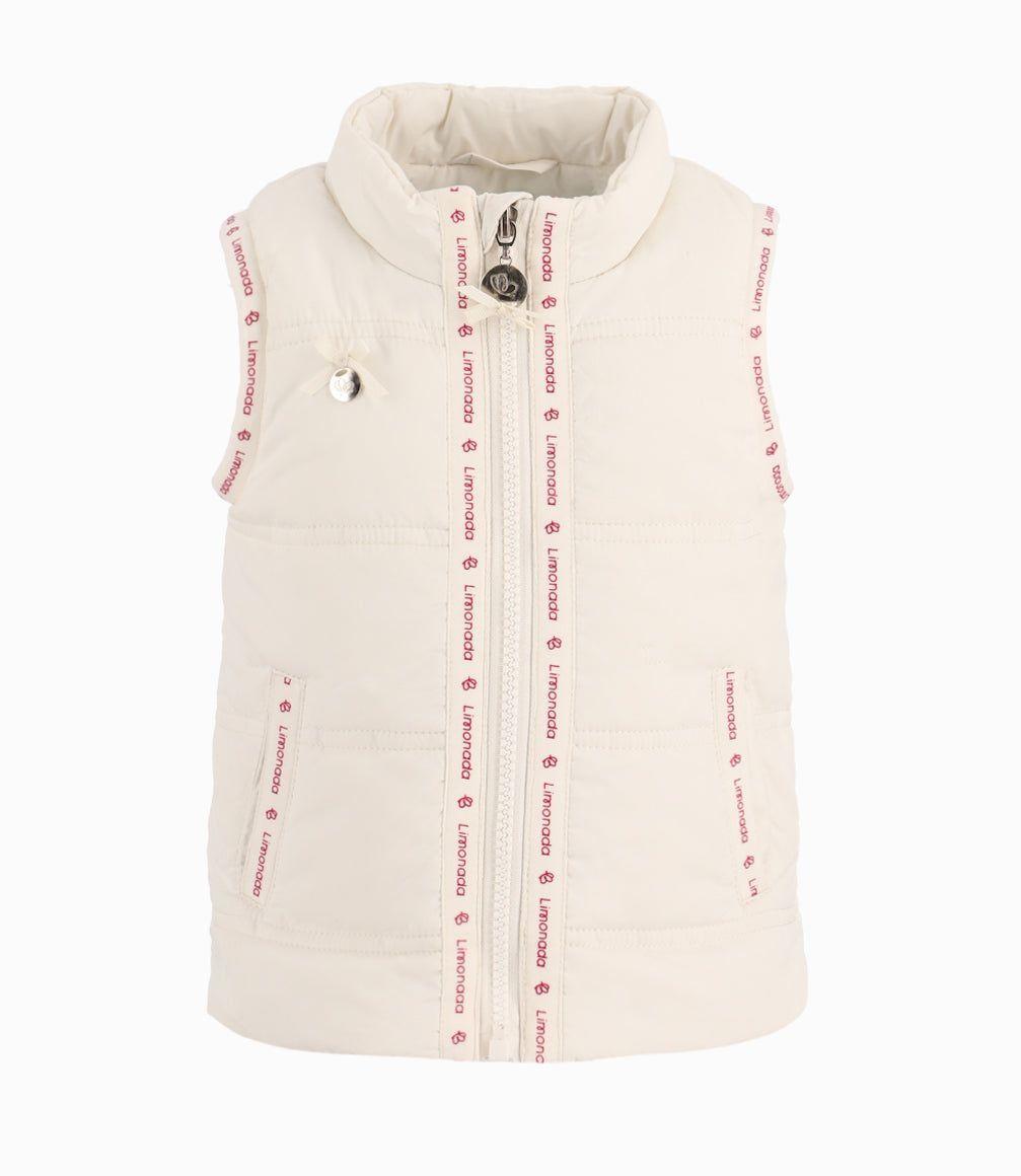 Parka Bebé Niña Sin Mangas Limonada Crudo-2