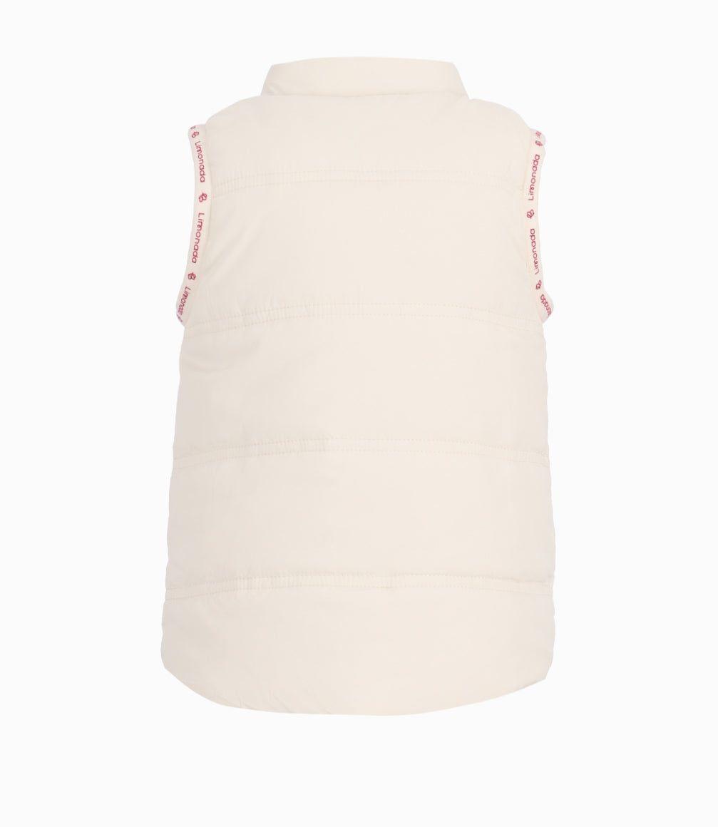 Parka Bebé Niña Sin Mangas Limonada Crudo-3