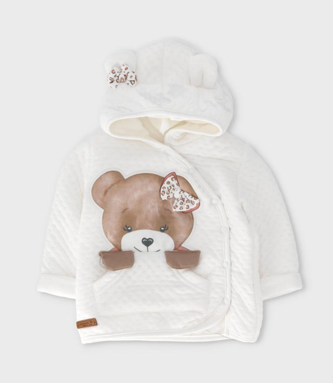 Conjunto recién nacida con osito blanco Limonada-1