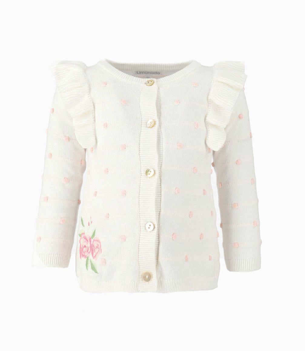 Chaleco bebé con vuelos blanco Limonada-0