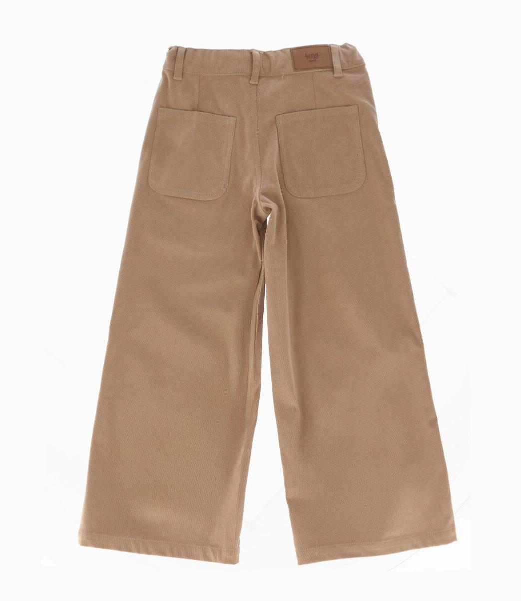 Pantalón niña cotelé café 4 Kids-1