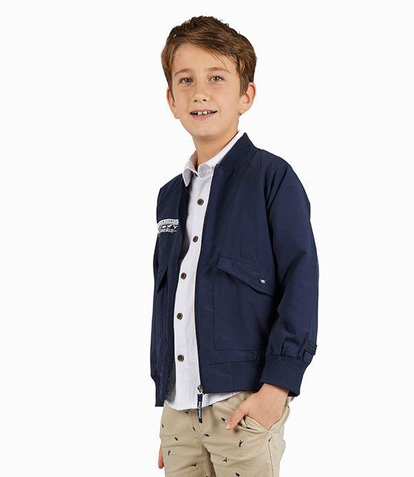 Chaqueta Niño Bomber Azul Marino-4