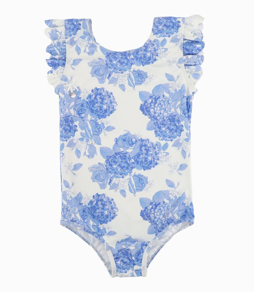 Traje De Baño Niña Floreado-0