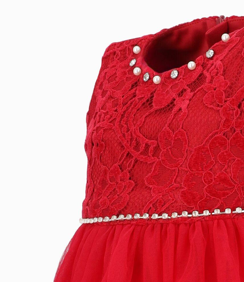Vestido bebé con flores rojo Limonada-2