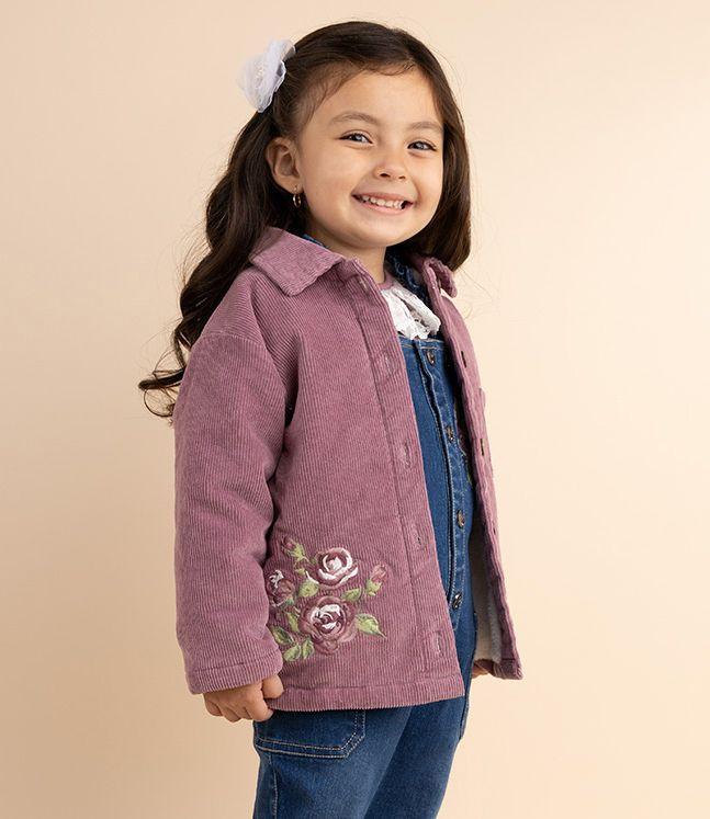 Chaqueta Bebé Niña De Cotelé Limonada Uva-0