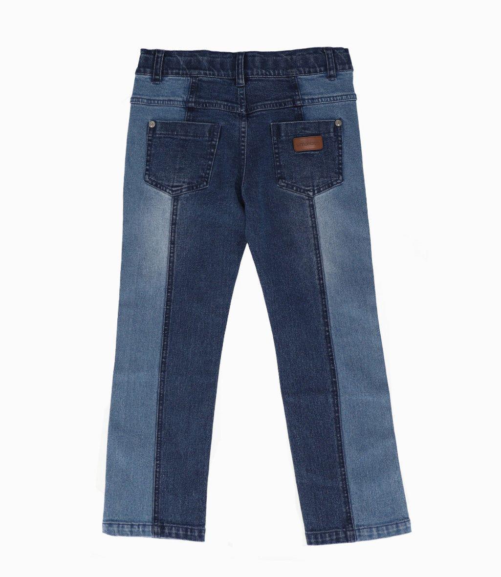 Jeans niña bicolor Azul Marino LIMONADA-1