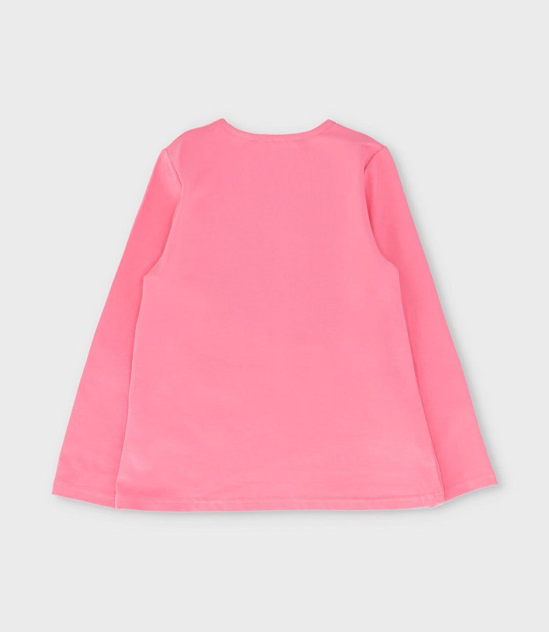Polera manga larga niña con ciervo azul marino Limonada-1