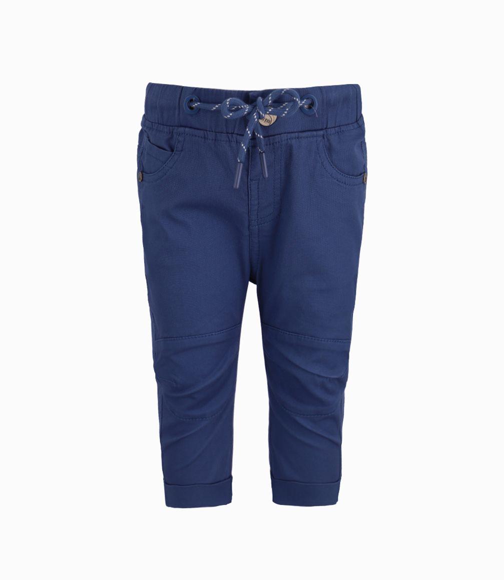 Pantalon Con Cordones Ajustables Bebé Niño Azul Piedra Black and Blue-0