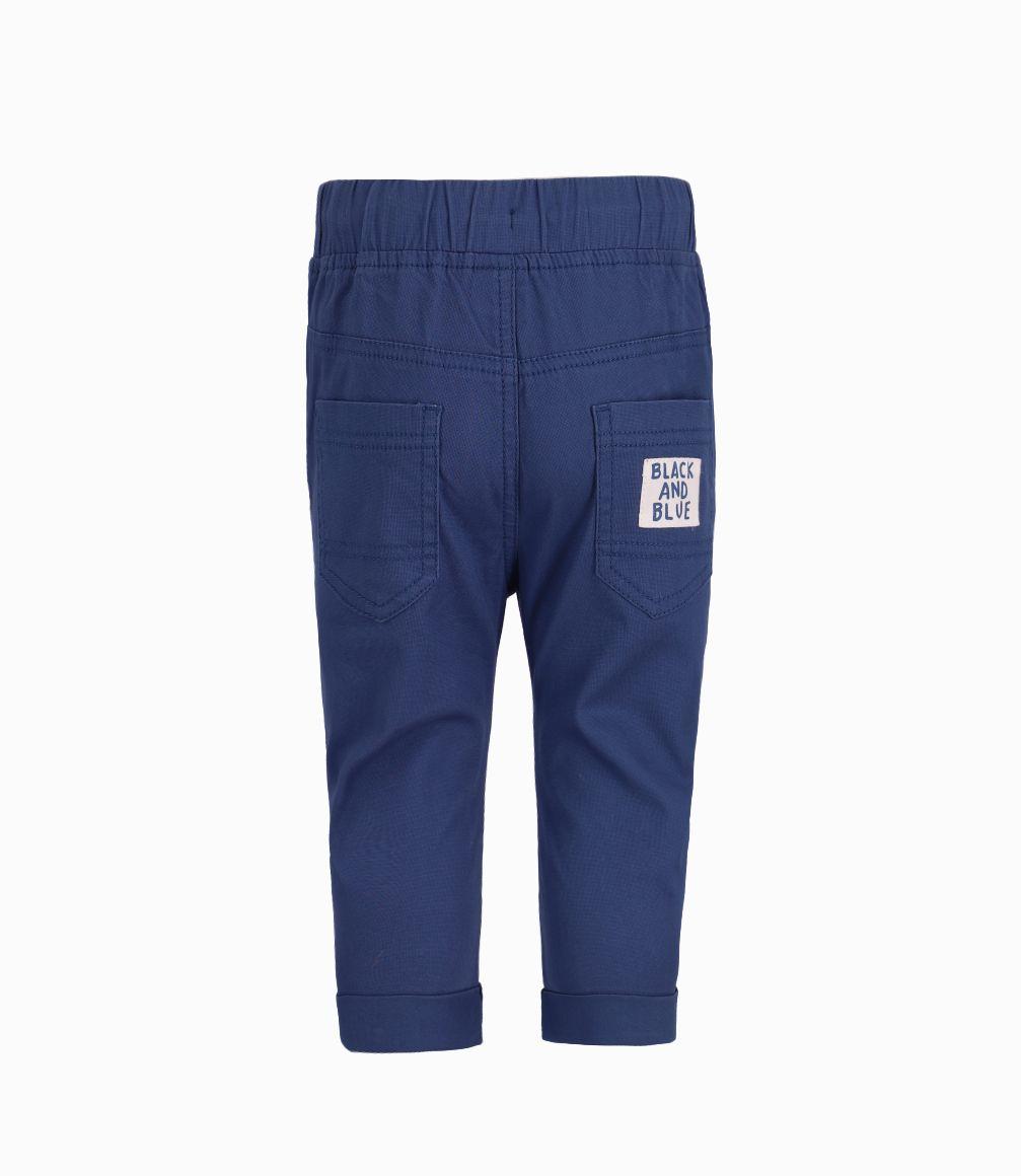 Pantalon Con Cordones Ajustables Bebé Niño Azul Piedra Black and Blue-1