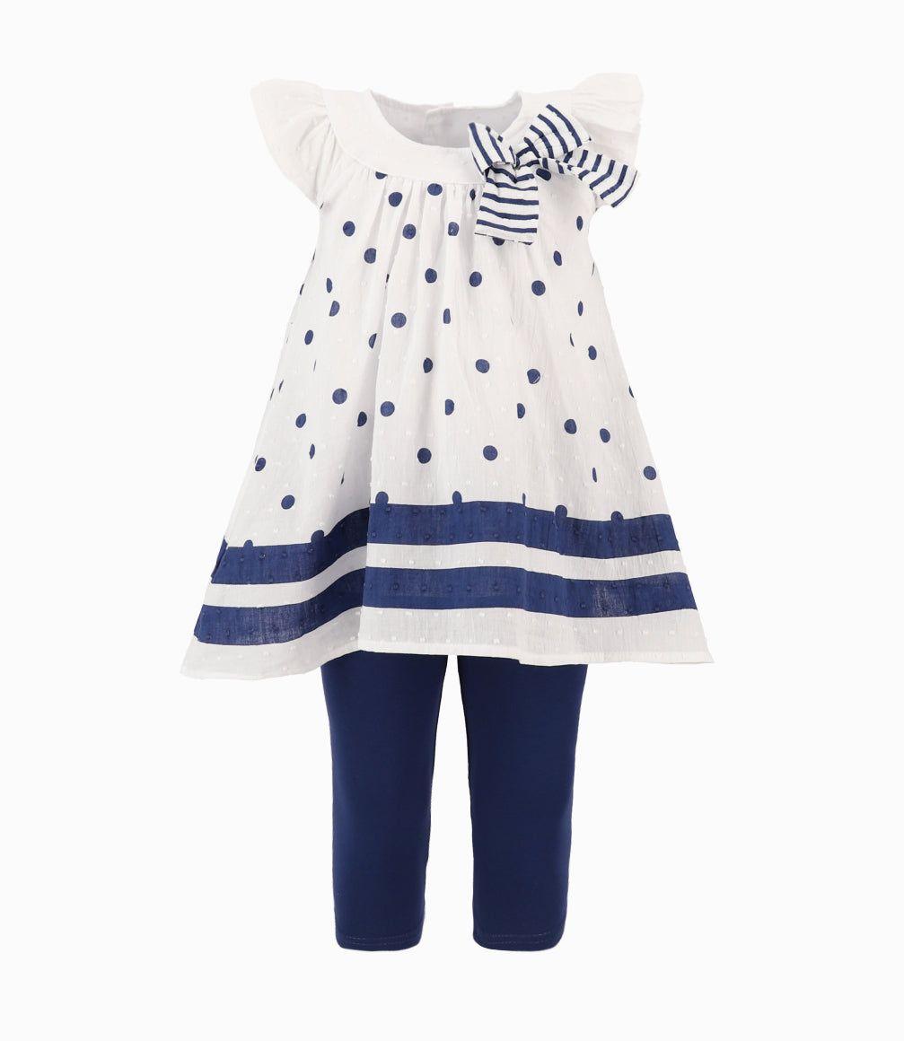 Conjunto Bebé Con Puntos Azul Marino-0