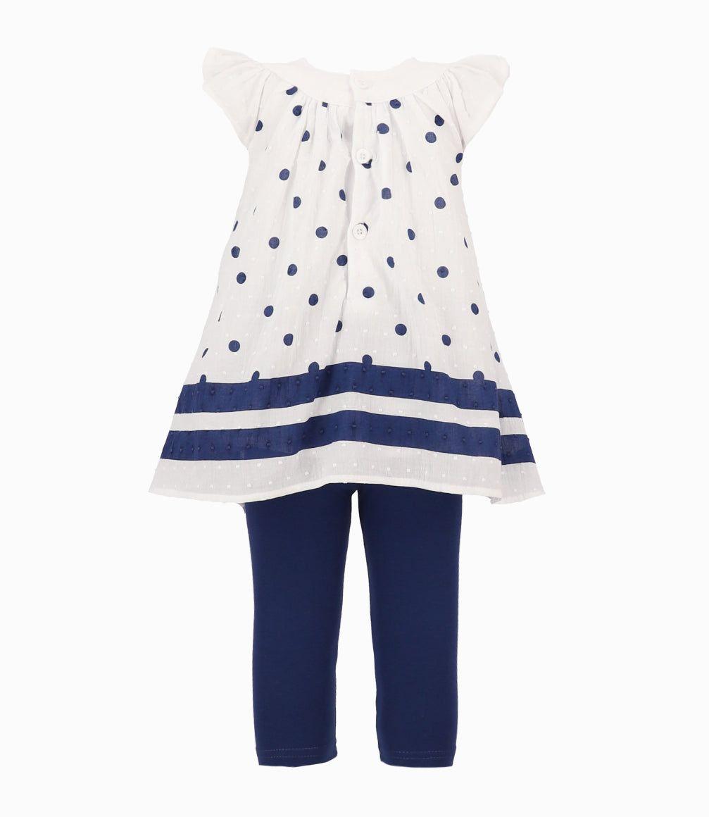 Conjunto Bebé Con Puntos Azul Marino-1