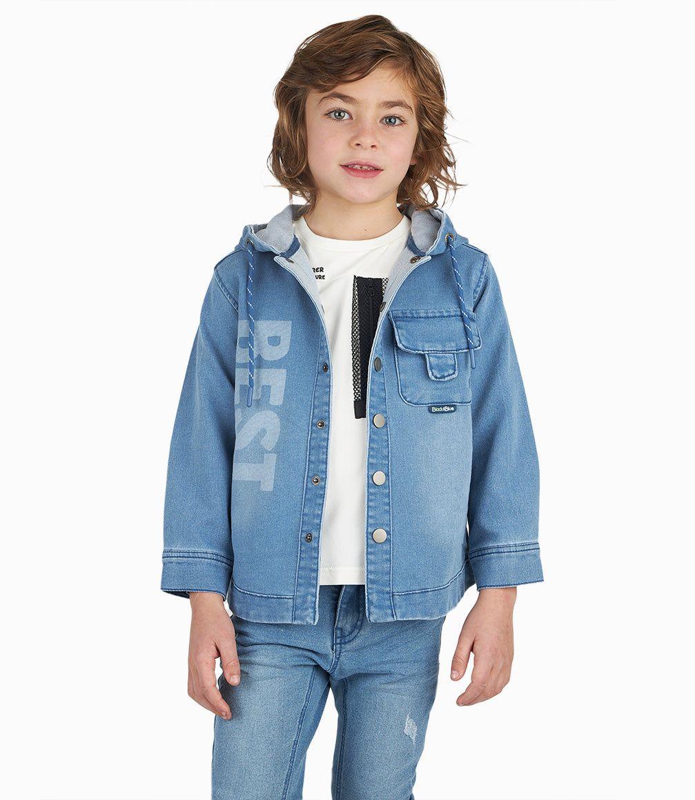 Camisa Niño Con Gorro Denim Celeste-1