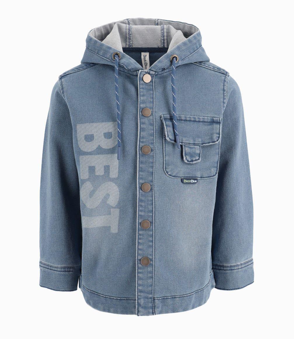 Camisa Niño Con Gorro Denim Celeste-8