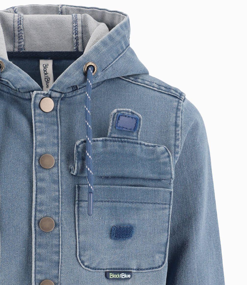Camisa Niño Con Gorro Denim Celeste-9