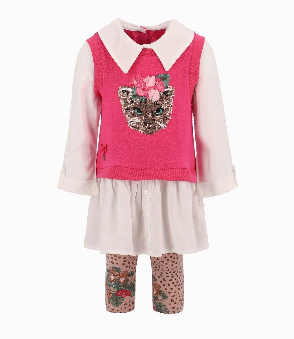 Conjunto Bebé Niña Con Leopardo Limonada Frutilla-4