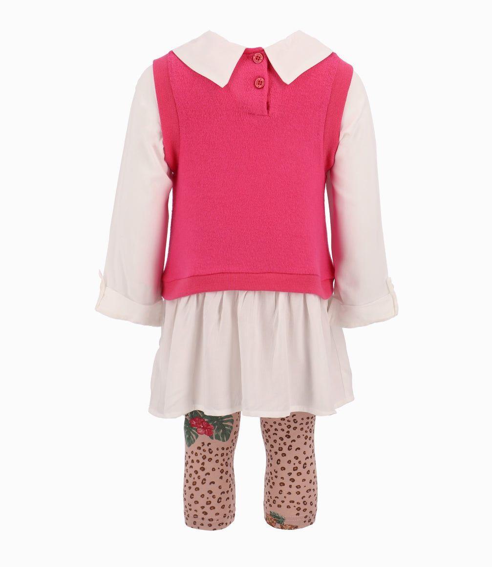 Conjunto Bebé Niña Con Leopardo Limonada Frutilla-6