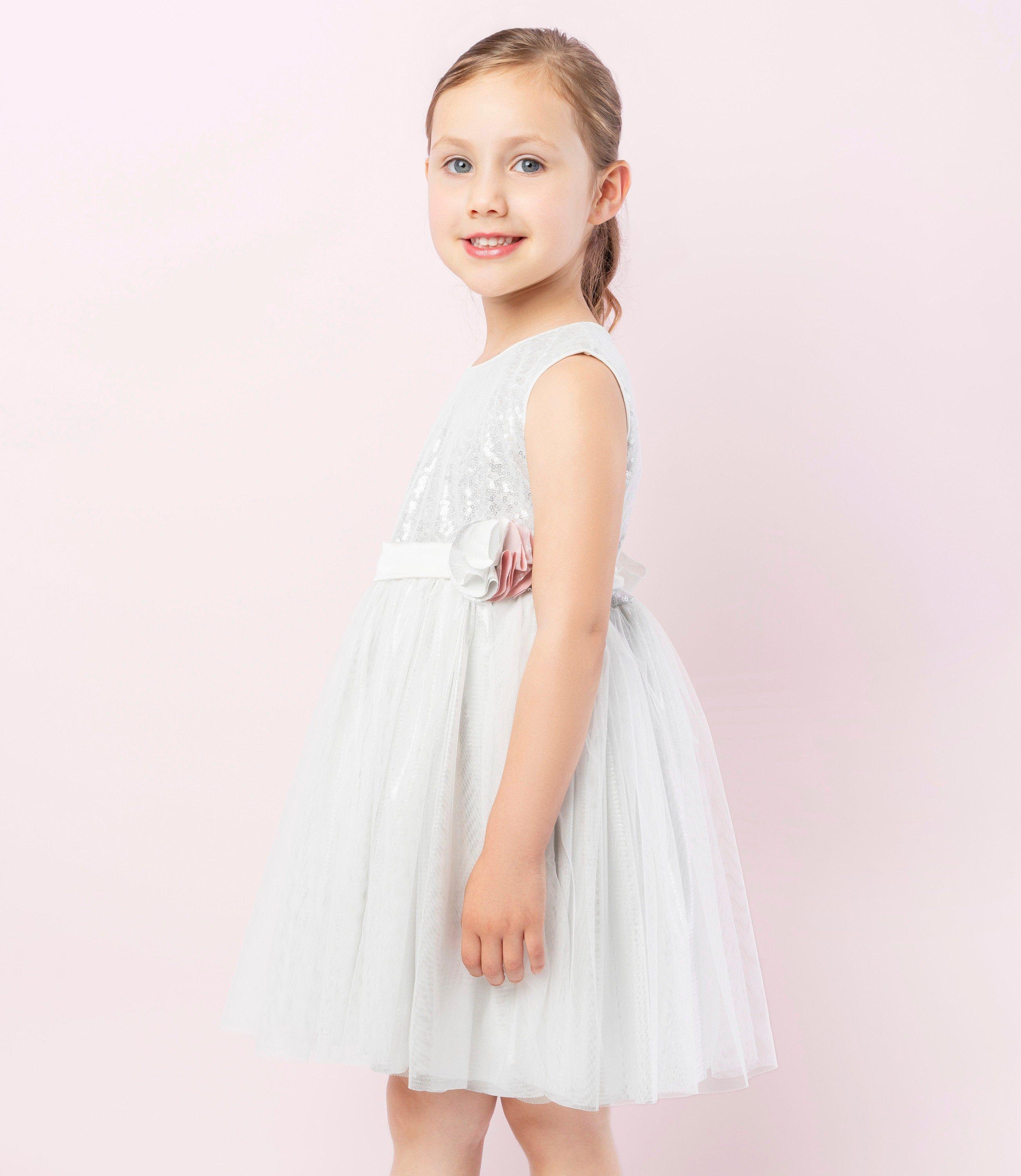 Vestido niña con tul crudo Limonada-0