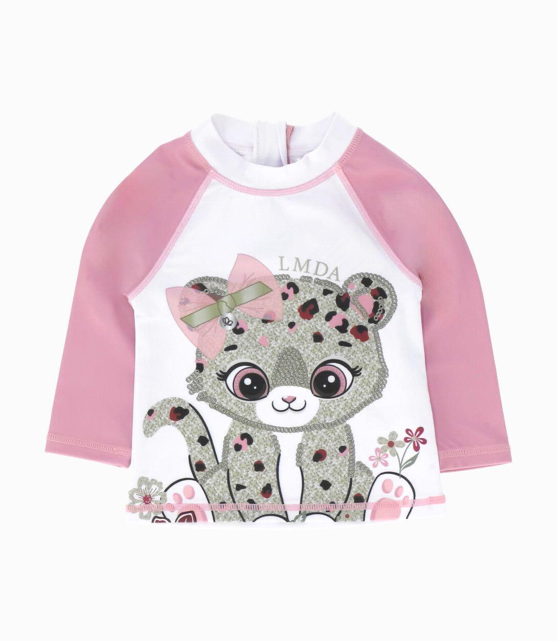 Traje de baño bebé animal print palo rosa Limonada-1