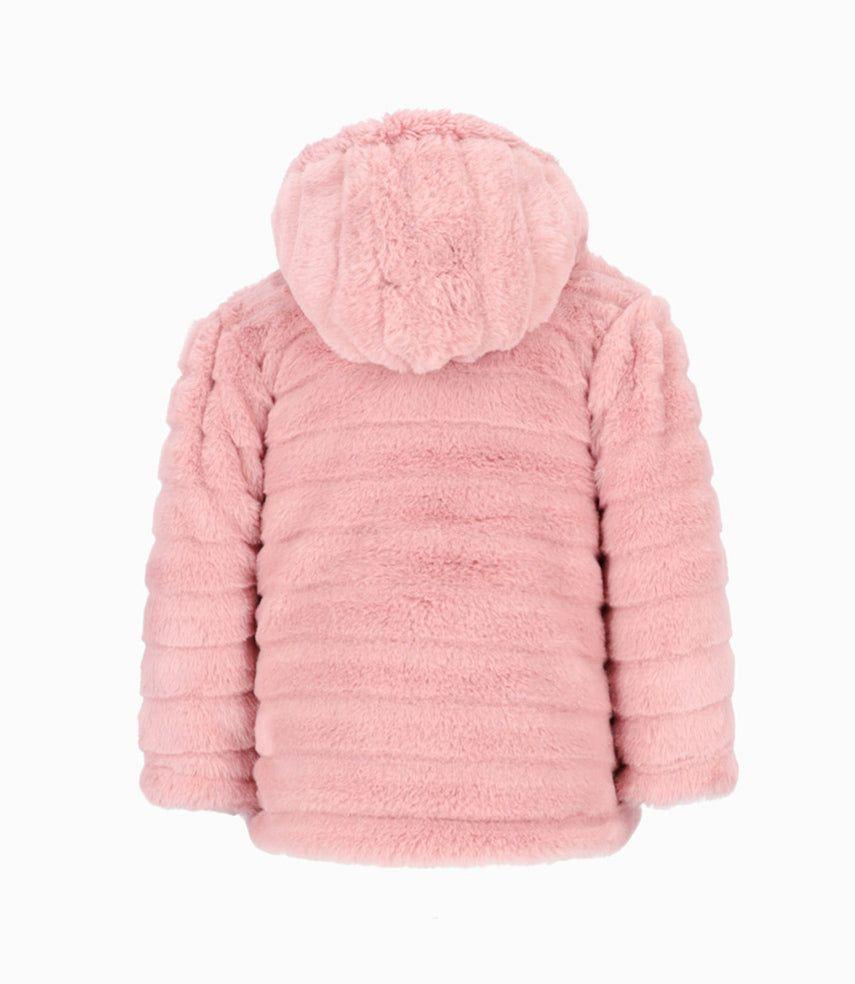 Chaqueta bebé acanalada palo rosa Limonada-2