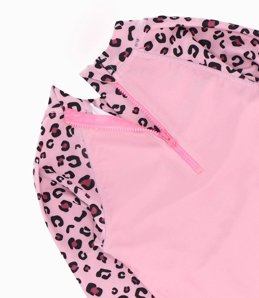Traje de baño niña animal print palo rosa Limonada-3