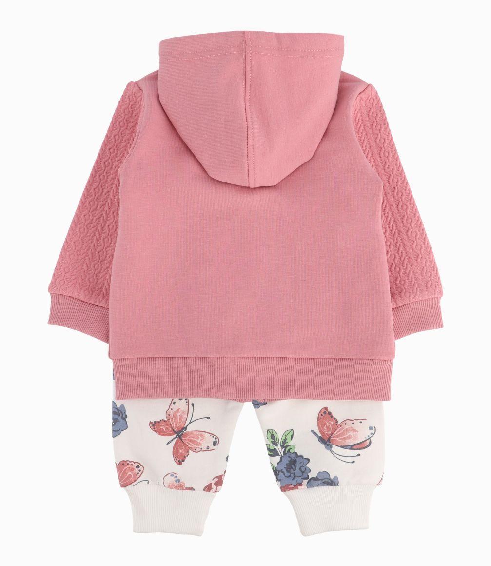 Buzo Recién Nacida Con Flores Y Mariposas Limonada Palo Rosa-1