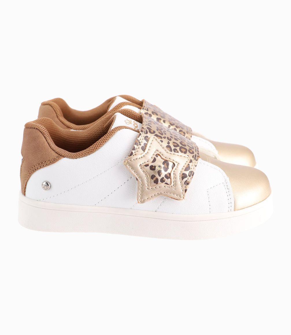 Zapatilla Bebé Con Estrella Limonada Blanco-5