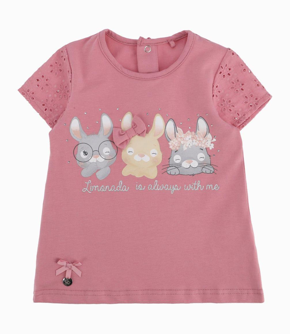 Polera Bebé Con Conejos Y Flores-8