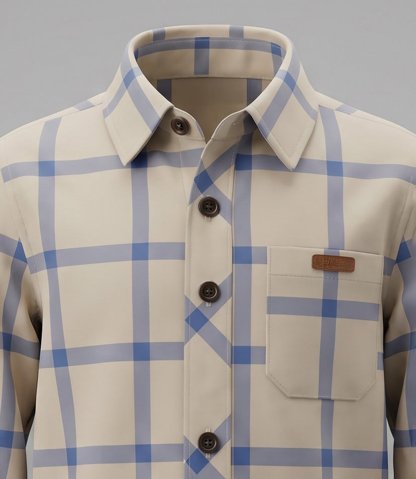Camisa manga larga bebé  B12241270403 crudo Black and blue-3
