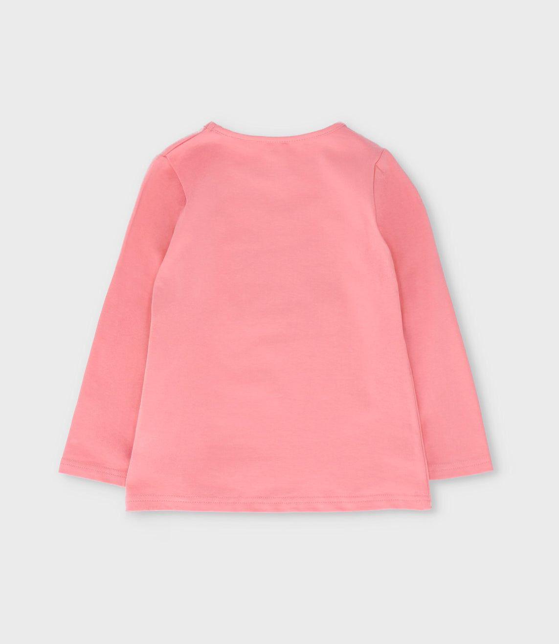 Polera manga larga niña con estampado coral Limonada-2